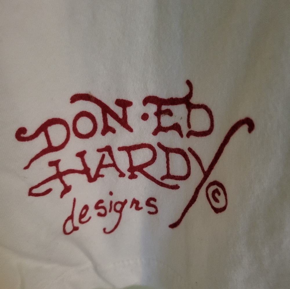 NWT Men's Ed Hardy Tiger White T-Shirt Sz XL - Picture 4 of 6